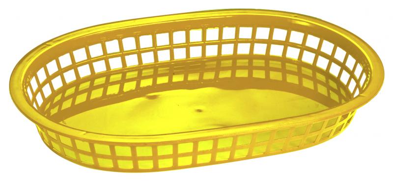 10" x 7" Yellow Plastic Oval Platter